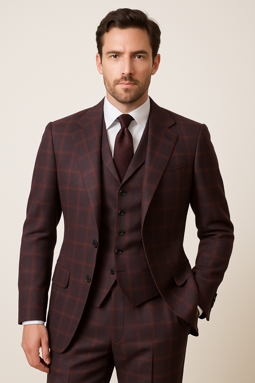Blue Brown custom suit